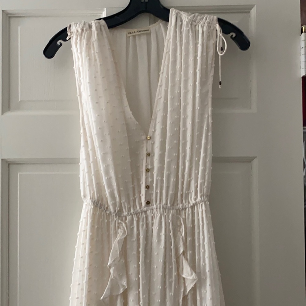 Ulla Johnson white Swiss dot dress